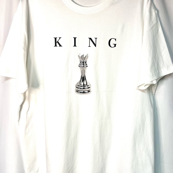 White Chess King Short Sleeve Tee - New - Picture 4 of 4